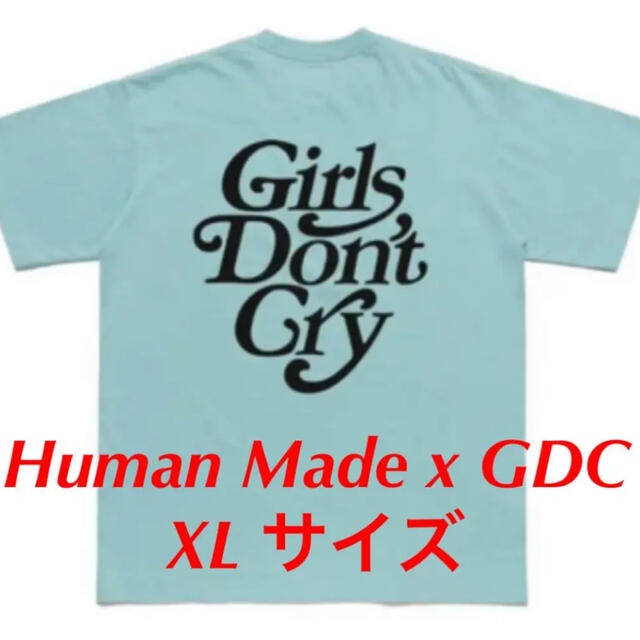 GDC(ジーディーシー)のhuman made girls dont cry コラボtee blue XL メンズのトップス(Tシャツ/カットソー(半袖/袖なし))の商品写真