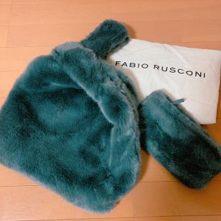 ファビオルスコーニ(FABIO RUSCONI)の【美品】ファビオルスコーニ  ファーバッグ(トートバッグ)