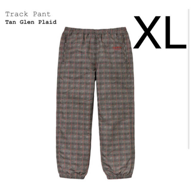 希少 XL supreme track pant tan glen plaid