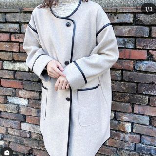 ダブルクローゼット(w closet)のパイピングコート(ロングコート)