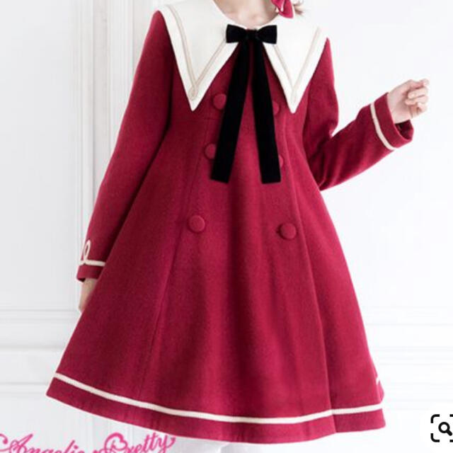 Angelic Pretty(アンジェリックプリティー)のセール★文学少女コート　ワイン　アンジェリックプリティ レディースのジャケット/アウター(ロングコート)の商品写真