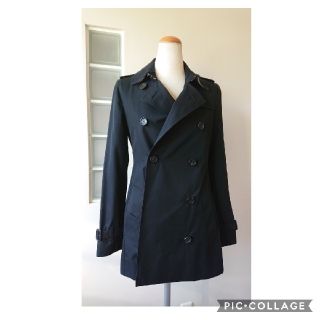 バーバリー(BURBERRY)のBURBERRY ケンジントン ショート ブラック(トレンチコート)