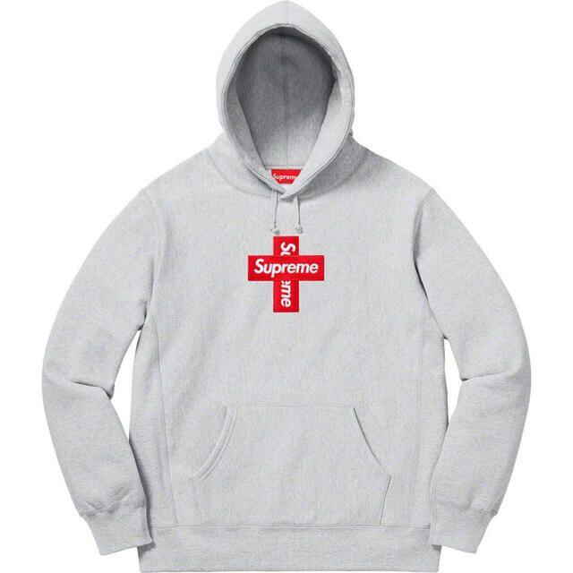 パーカー【S】Supreme Cross Box Logo Hooded