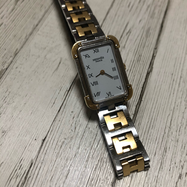 割引購入 Hermes - クロアジュール　レディース腕時計　コンビカラー HERMES  エルメス 腕時計
