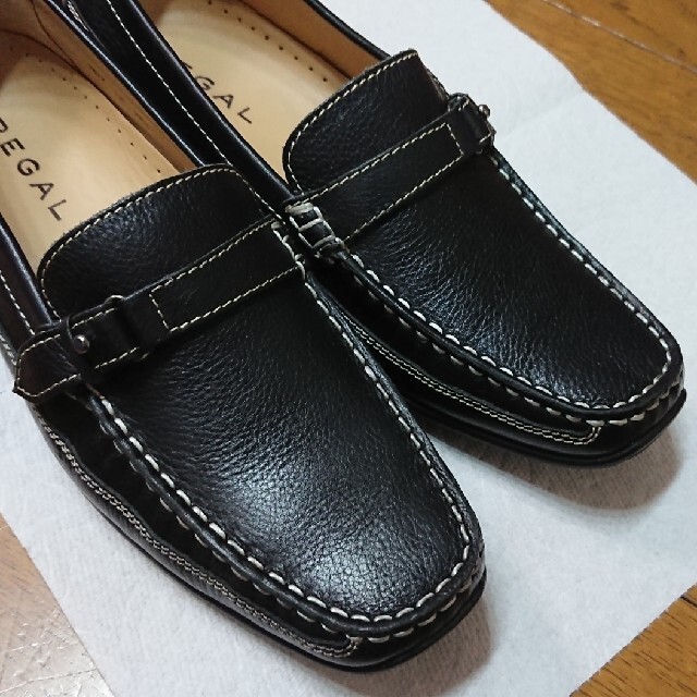 REGAL(リーガル)のリーガル 24.5 ローファー 黒 モカシン REGAL レディースの靴/シューズ(ローファー/革靴)の商品写真