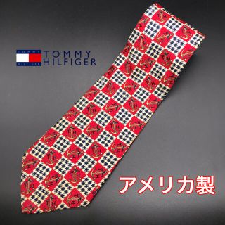 トミーヒルフィガー(TOMMY HILFIGER)のトミーヒルフィガー シルクネクタイ☆アメリカ製 イタリアシルク アンカー小紋格子(ネクタイ)