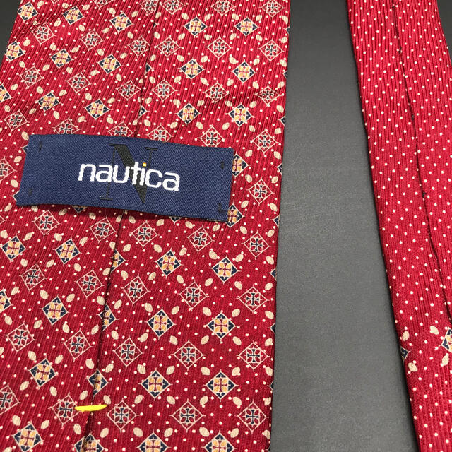 NAUTICA(ノーティカ)のノーティカ シルクネクタイ☆アメリカ製 エンジ 小紋柄 メンズのファッション小物(ネクタイ)の商品写真