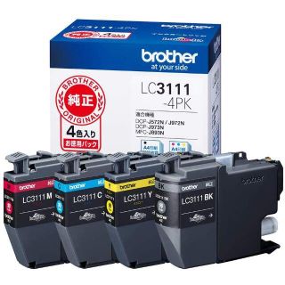 ブラザー(brother)の【brother純正】インクカートリッジ4色パック LC3111-4PK 新品(PC周辺機器)