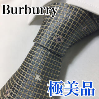 バーバリー(BURBERRY)の美品 バーバリー Burberry ネクタイ 格子柄 花柄  騎士柄 早い者勝ち(ネクタイ)