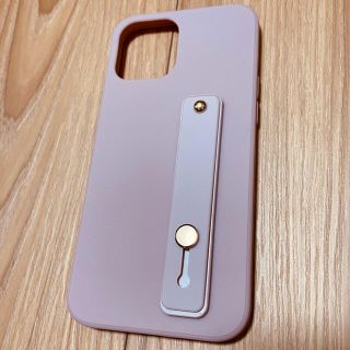 【iPhone12ProMax ケース】ベルト付 ソフトケース ピンク(iPhoneケース)