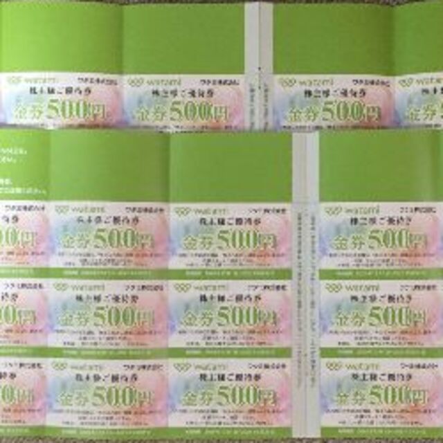 チケットワタミ　優待　9000円　500円18枚　2021-5-31
