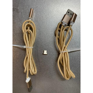 マグネット式 充電ケーブル2本 ＋Micro USB端子1個(その他)