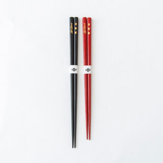 メゾンキツネ(MAISON KITSUNE')のカフェキツネ アコメヤ 箸 黒、赤 セット(その他)