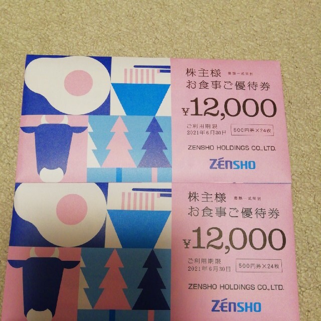 ゼンショー 株主優待券 24000円分 - cumplimientoambiental.net