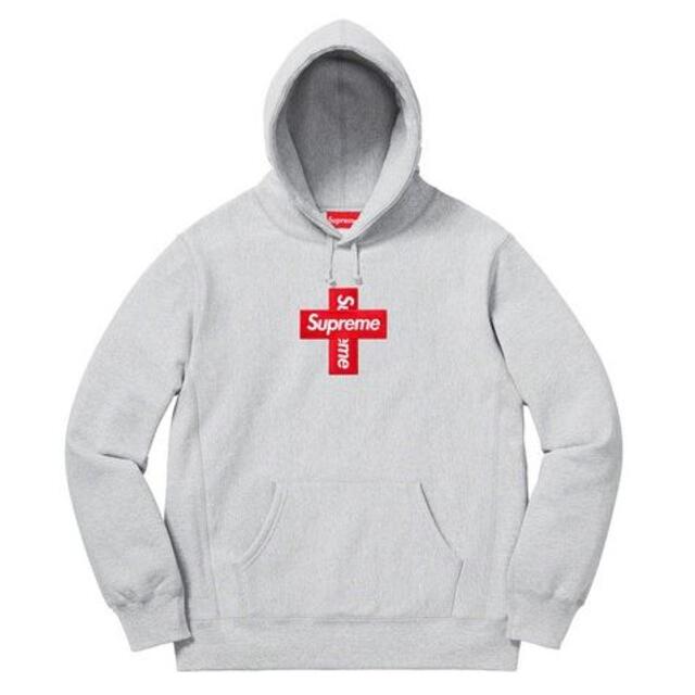 Supreme box logo cross hoodedパーカー