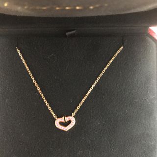 カルティエ(Cartier)の希少価値あり美品！カルティエcハート ピンクゴールド ピンクサファイア(ネックレス)