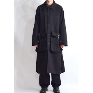 サンシー(SUNSEA)のKOOI     NO BAG NEED COAT size1 ブラック(ステンカラーコート)