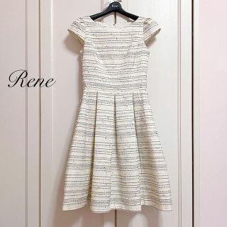 ルネ(René)の新品同様【Rene】キャンディミックスツイードワンピース(ひざ丈ワンピース)