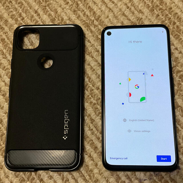 ANDROID(アンドロイド)のGoogle Pixel 4a（128 GB、Just Black、SIMフリー スマホ/家電/カメラのスマートフォン/携帯電話(スマートフォン本体)の商品写真