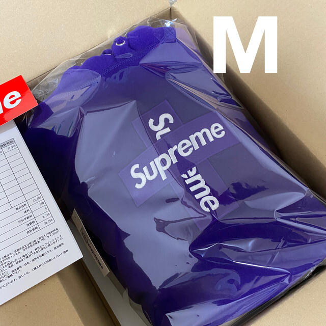 【M】Supreme Cross Box Logo Hooded Sweatメンズ