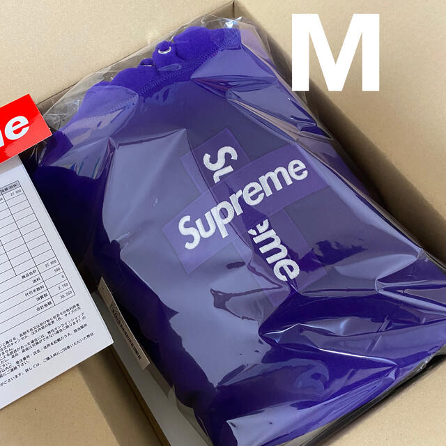 【M】Supreme Cross Box Logo Hooded Sweat