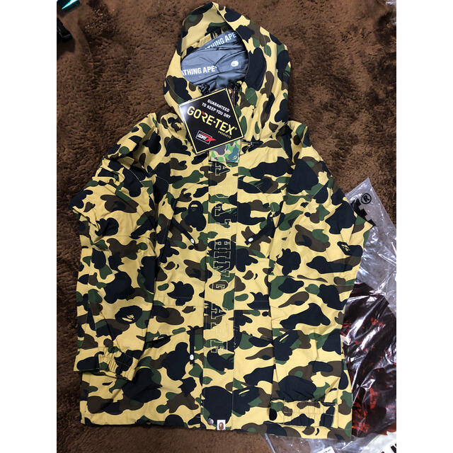 A BATHING APE スノボジャケット 1st CAMO イエロー　2XL