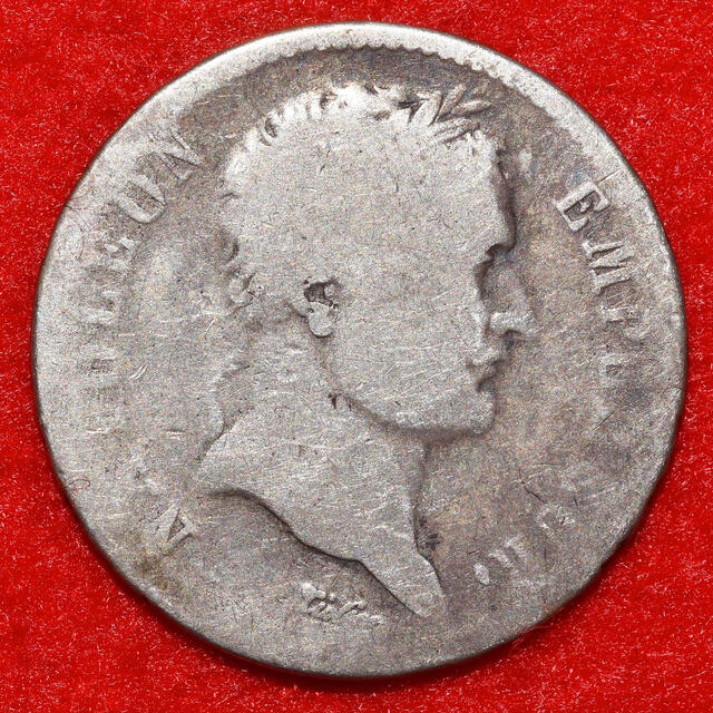 1809年フランス帝国 1フラン銀貨 貨幣