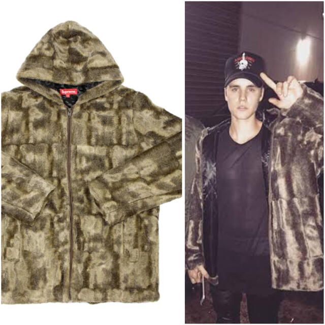 Supreme 15AW Faux Fur Hooded Zip Jacket