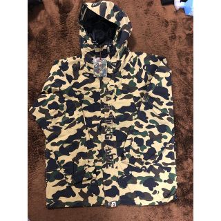 アベイシングエイプ(A BATHING APE)のA BATHING APE スノボジャケット 1st CAMO イエロー　2XL(マウンテンパーカー)