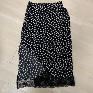 ザラ(ZARA)のZARA ドットレーススカート(ロングスカート)