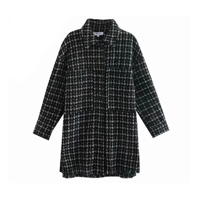 ZARA - ❄️冬新作☃️3049◆ツイード ロング シャツ ジャケット