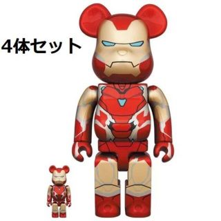 メディコムトイ(MEDICOM TOY)の4体BE@RBRICK IRON MAN MARK 85 100％ & 400％(アメコミ)