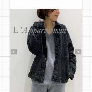 アパルトモンドゥーズィエムクラス(L'Appartement DEUXIEME CLASSE)のりこ様専用　L'A pparteＮment ブラック　デニム　ジャケット(Gジャン/デニムジャケット)