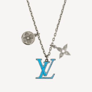 約2cm⭐︎BTSジミン愛用⭐︎LV モノグラムペンダント ターコイズ ネックレス