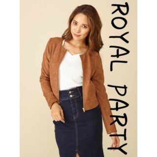 ロイヤルパーティー(ROYAL PARTY)のロイヤルパーティー ノーカラーフェイクスウェードジャケット (ノーカラージャケット)