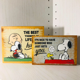 ピーナッツ(PEANUTS)のPEANUTS 【新品】スヌーピー 木製アートボード*Hallmark(その他)