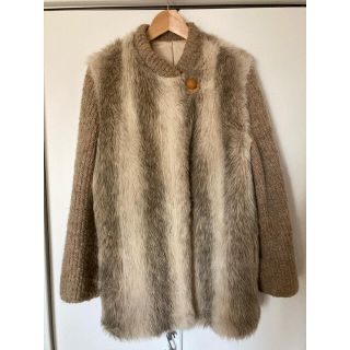 エディットフォールル(EDIT.FOR LULU)のファー×ニット　アウター　vintage 古着　(毛皮/ファーコート)