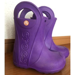 クロックス(crocs)のcrocs クロックス＊キッズ＊長靴15.5 パープル(長靴/レインシューズ)