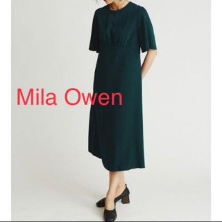 ミラオーウェン(Mila Owen)のMilaOwenウエストシャーリングフレアスリーブワンピース(ロングドレス)