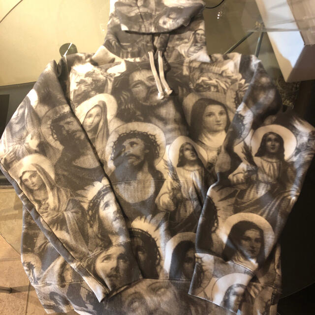supreme jesus and mary hooded sweatshirt