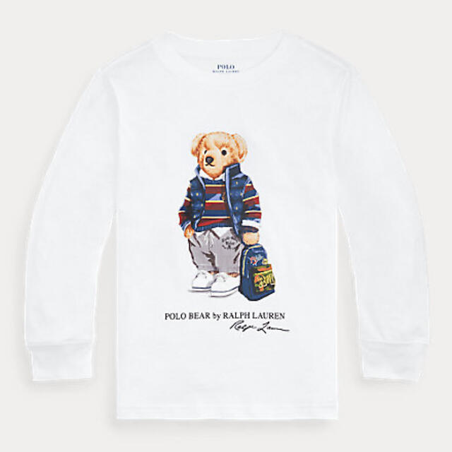 POLO RALPH LAUREN(ポロラルフローレン)のラルフローレン  ポロベア　コットンTシャツ　長袖　110 4T キッズ/ベビー/マタニティのキッズ服男の子用(90cm~)(Tシャツ/カットソー)の商品写真