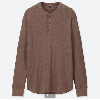 ユニクロ(UNIQLO)の【マカロン様専用】UNIQLOワッフルヘンリーネックT(長袖)(Tシャツ/カットソー(七分/長袖))