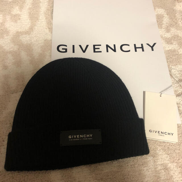 GIVENCHY ジバンシィ★  ウールカシミアビーニー ロゴニット帽プレゼント