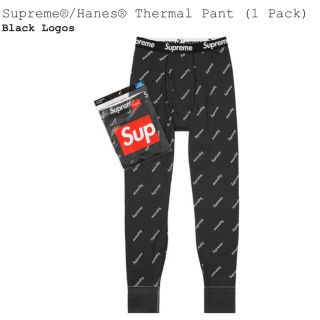 シュプリーム(Supreme)の【Ｓサイズ】Supreme Hanes Thermal Pant 黒(レギンス/スパッツ)