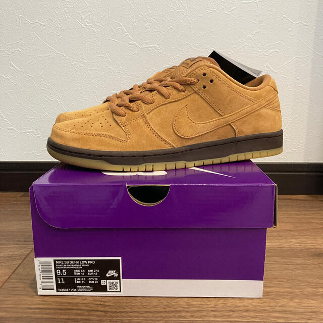 NIKE SB DUNK LOW PRO WHEAT MOCHA 27.5cmスニーカー