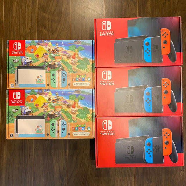 エンタメ/ホビーswitch 本体　5台　ニンテンドー　スイッチ　新品未開封