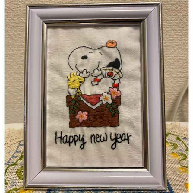 Snoopy スヌーピー お正月 刺繍 ハンドメイド フレームの通販 By Nami S Shop スヌーピーならラクマ