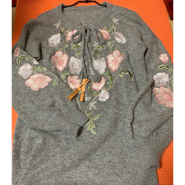 GRACE CONTINENTAL - グレースフラワー刺繍ニットワンピース ダイアグラム グレースクラス