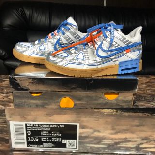 ナイキ(NIKE)の未使用27.0㎝　NIKE Off-White RUBBER DUNK 白銀青(スニーカー)