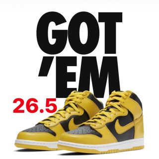 ナイキ(NIKE)のダンク　HIGH Varsity Maize 26.5cm(スニーカー)